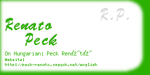 renato peck business card